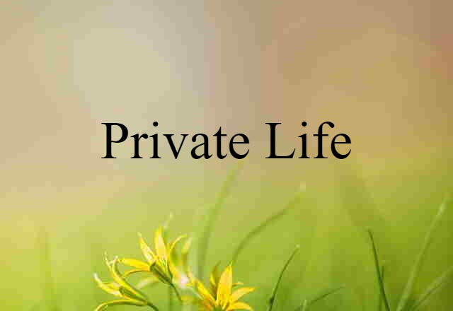 private life