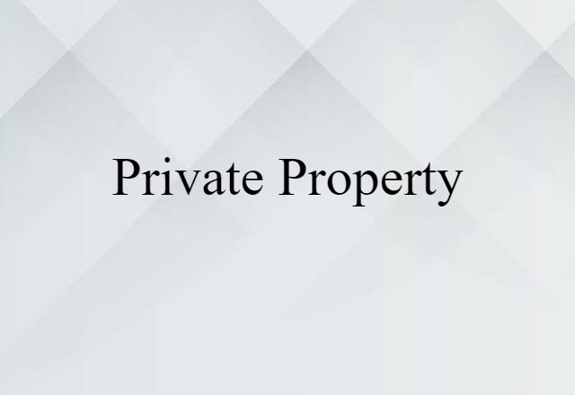 private property