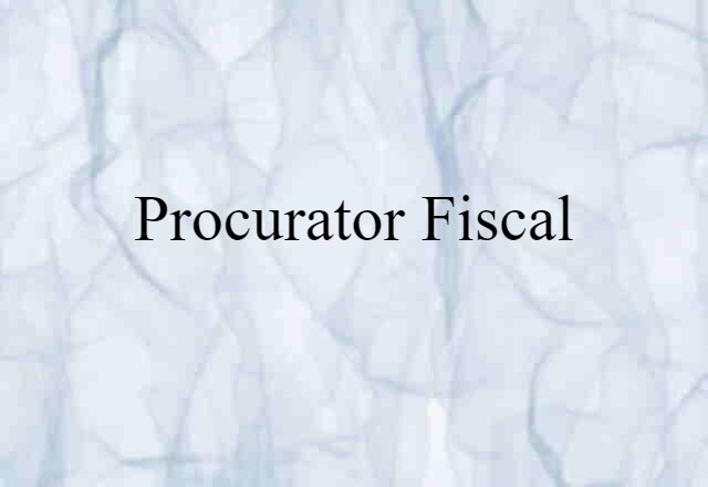 procurator fiscal