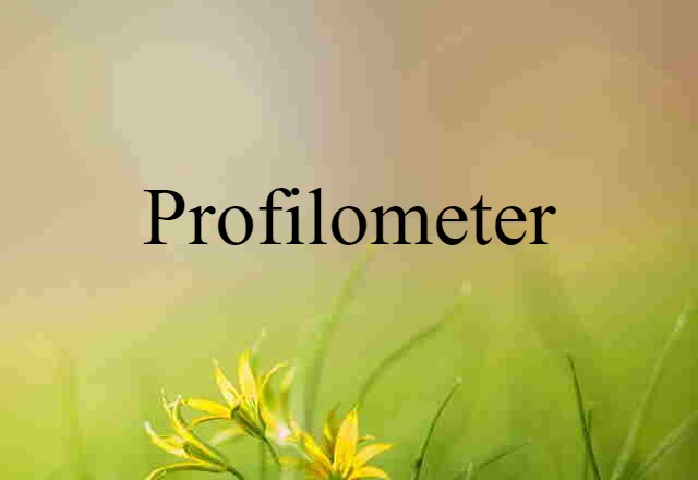 Profilometer (noun) Definition, Meaning & Examples