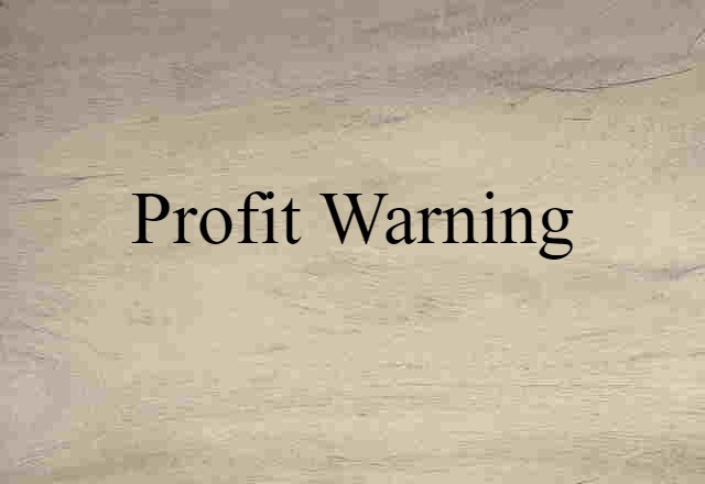 profit warning