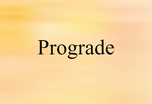 Prograde (noun) Definition, Meaning & Examples