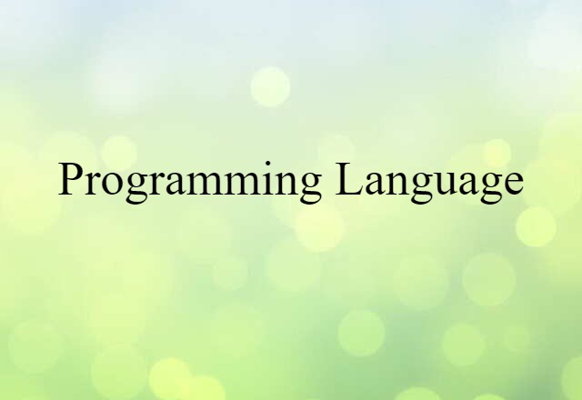 programming language