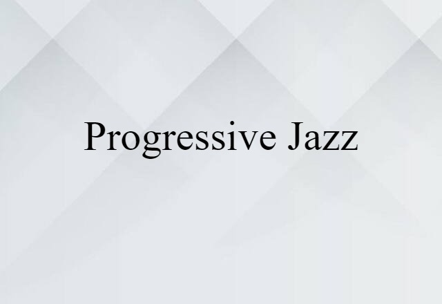 progressive jazz