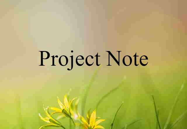 project note