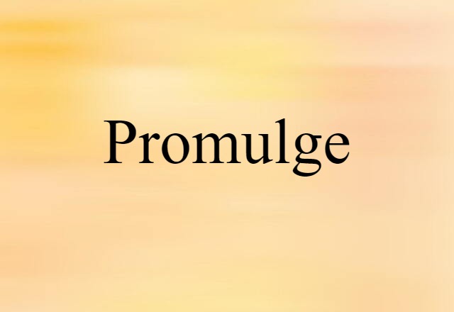 promulge