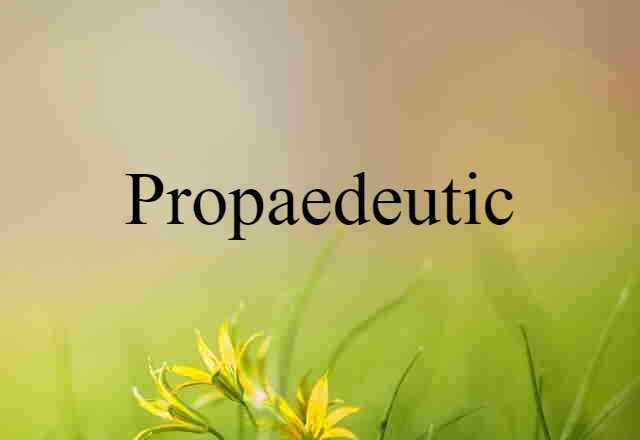 propaedeutic