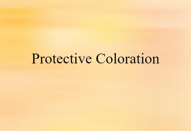 protective coloration