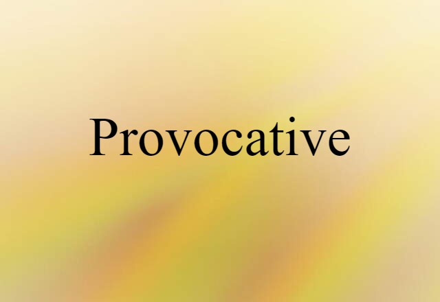 Provocative (noun) Definition, Meaning & Examples