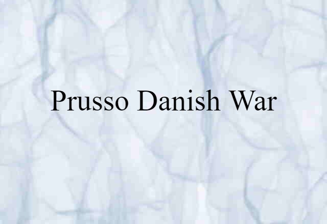 Prusso-Danish War (noun) Definition, Meaning & Examples