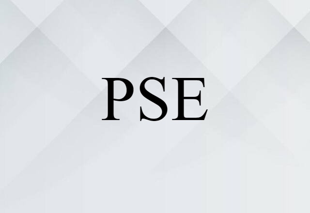 PSE (noun) Definition, Meaning & Examples