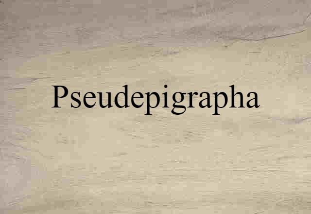 pseudepigrapha