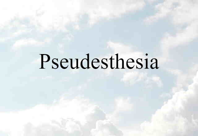 Pseudesthesia (noun) Definition, Meaning & Examples