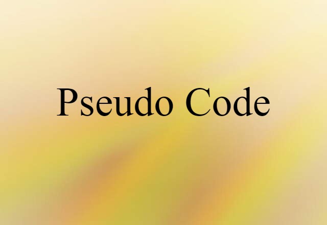 pseudo-code