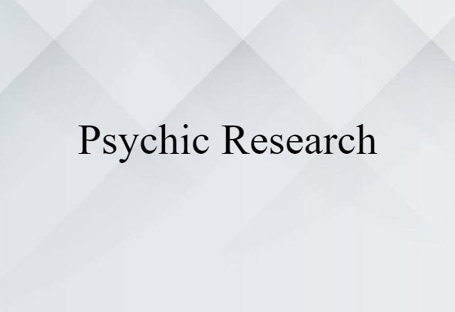 psychic research