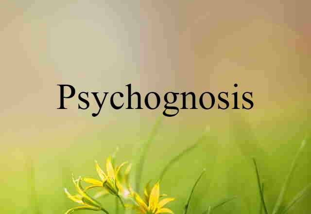 Psychognosis (noun) Definition, Meaning & Examples