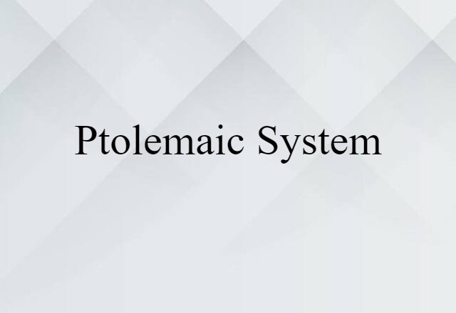 Ptolemaic system