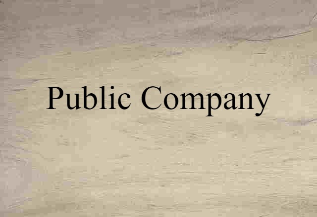 Public Company (noun) Definition, Meaning & Examples