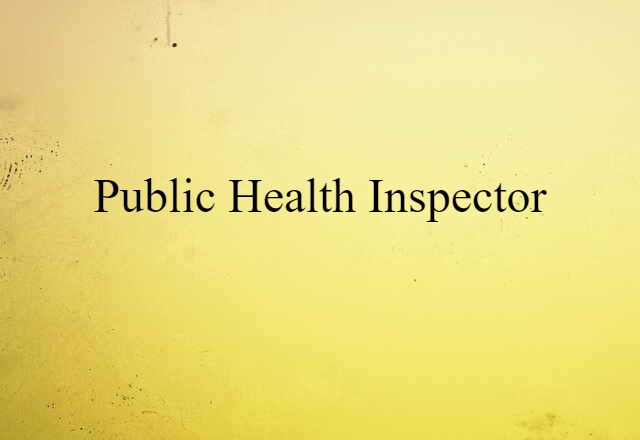 public health inspector