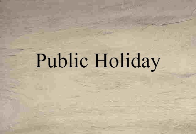 public holiday