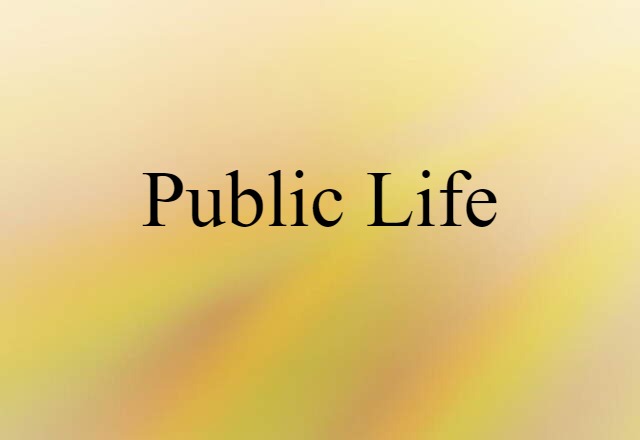 public life