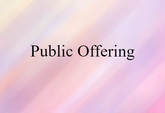 public offering