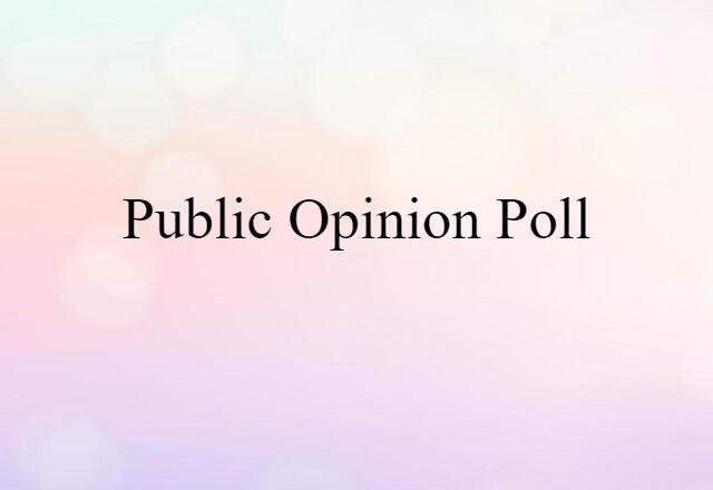 public-opinion poll