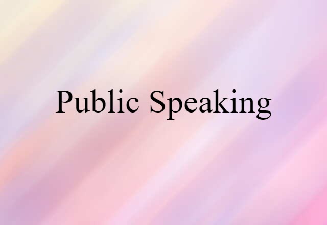 public speaking