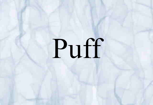 Puff (noun) Definition, Meaning & Examples