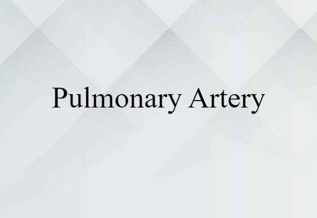 pulmonary artery