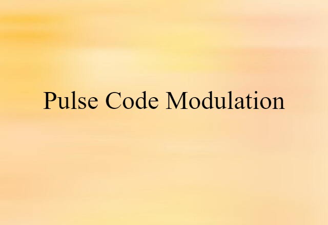 pulse code modulation