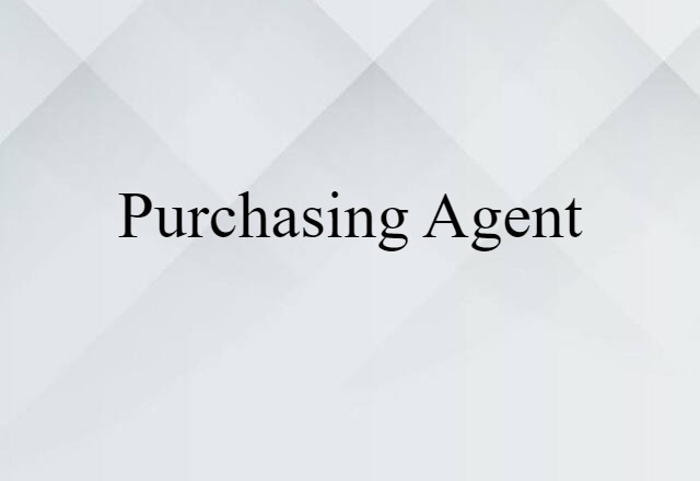 purchasing agent