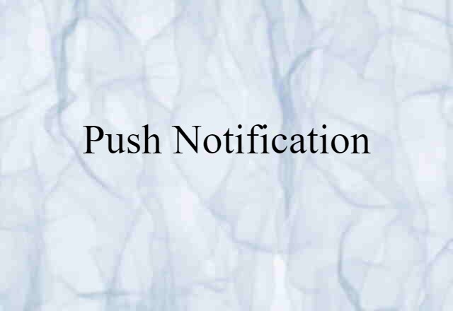 Push Notification (noun) Definition, Meaning & Examples