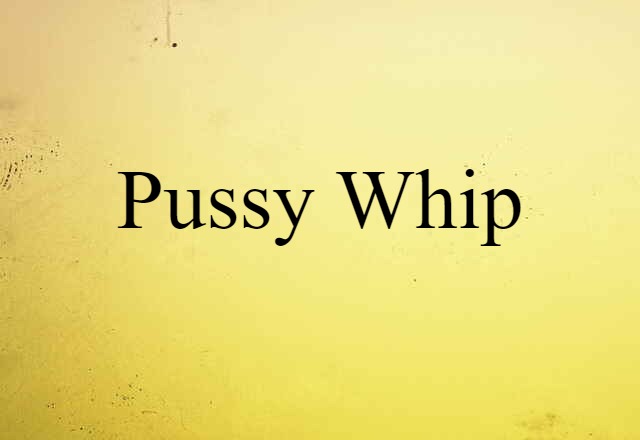 Pussy-whip (noun) Definition, Meaning & Examples