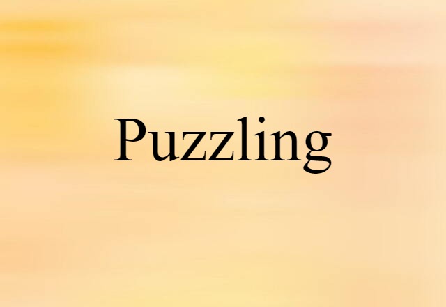 Puzzling (noun) Definition, Meaning & Examples