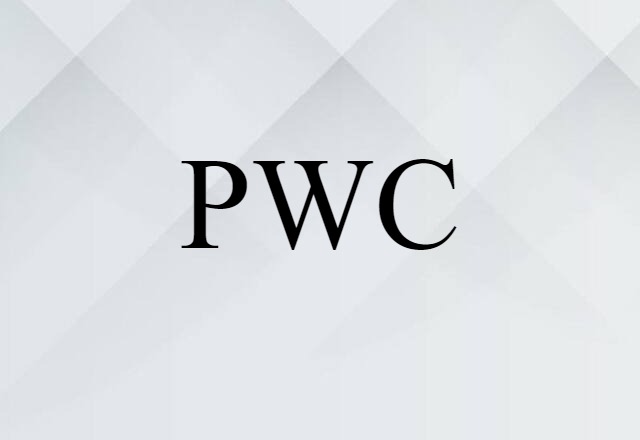 PWC (noun) Definition, Meaning & Examples