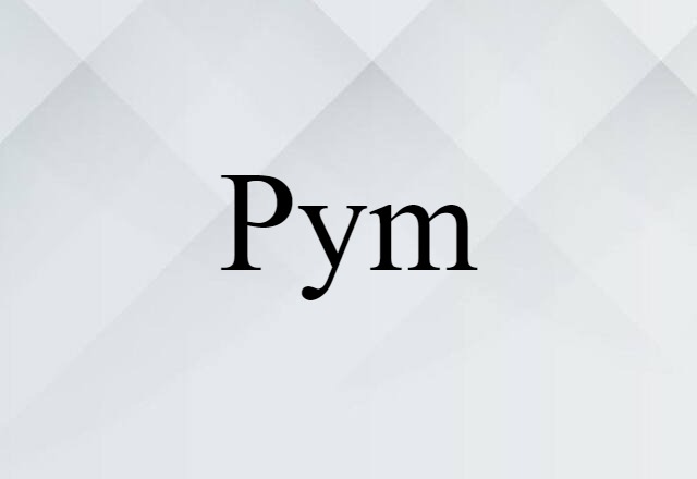 Pym (noun) Definition, Meaning & Examples