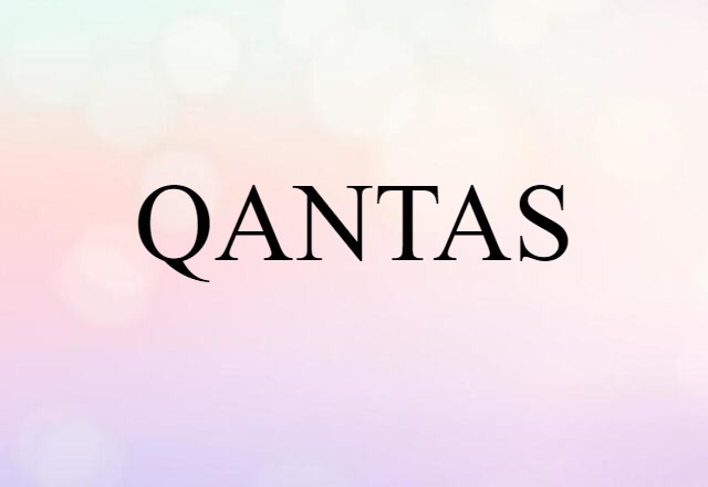 QANTAS (noun) Definition, Meaning & Examples