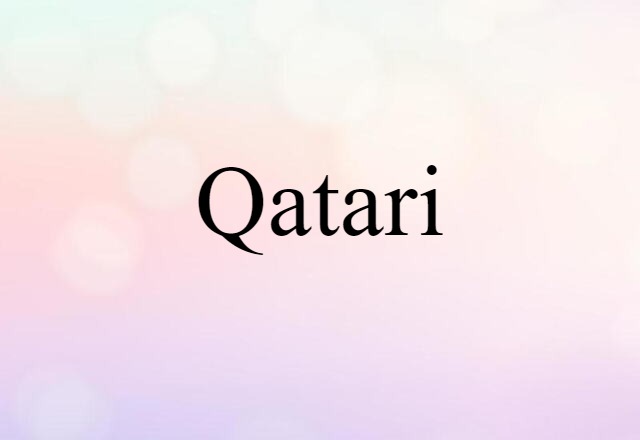 Qatari (noun) Definition, Meaning & Examples