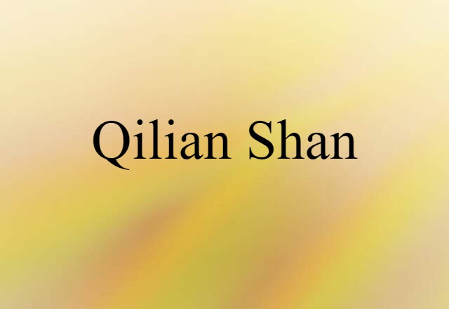 Qilian Shan