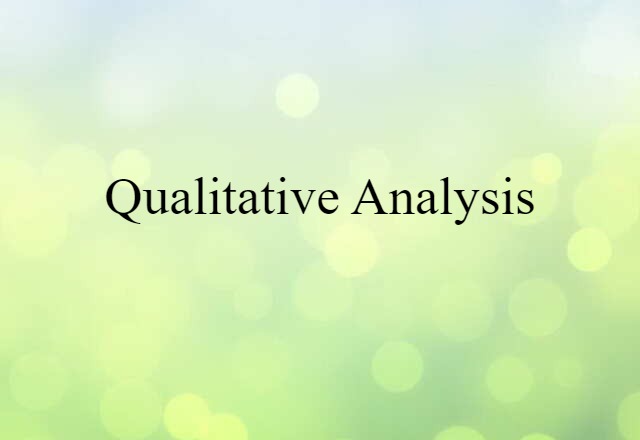 qualitative analysis