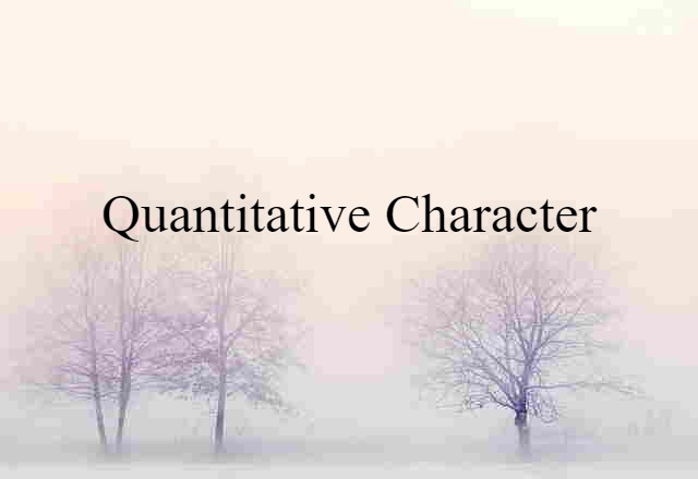 quantitative character