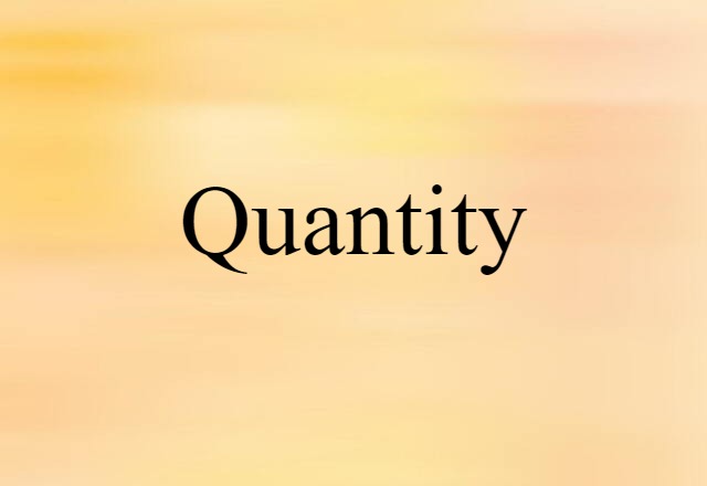 Quantity (noun) Definition, Meaning & Examples