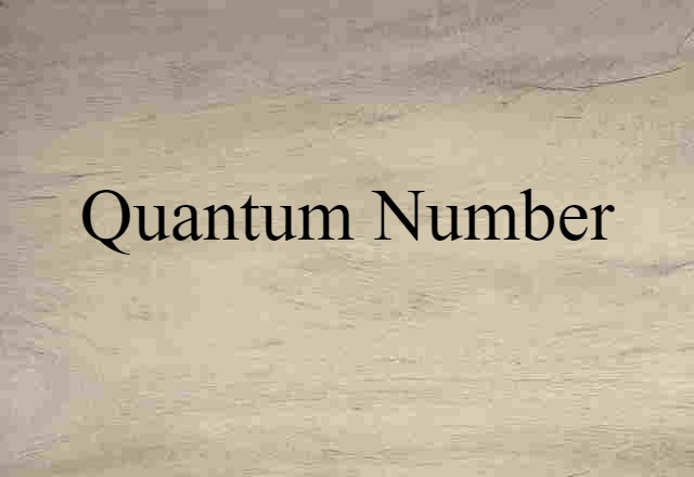 quantum number