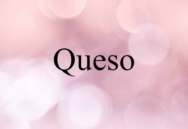 Queso (noun) Definition, Meaning & Examples