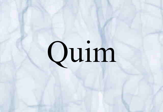 Quim (noun) Definition, Meaning & Examples