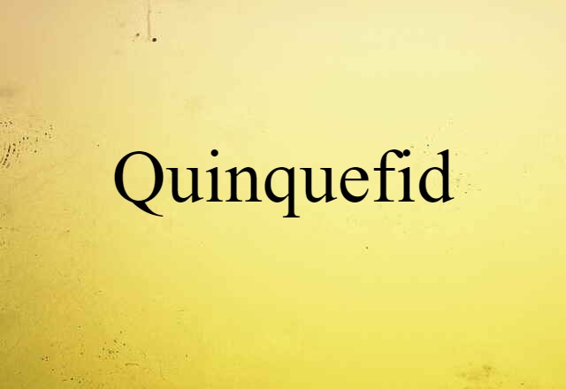 Quinquefid (noun) Definition, Meaning & Examples