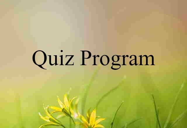 quiz program