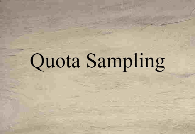 quota sampling