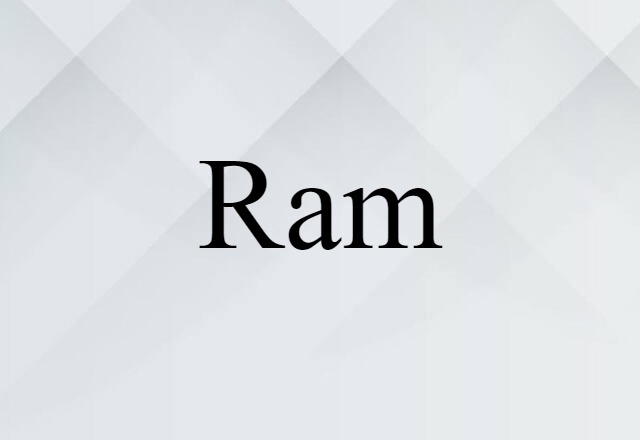 Ram (noun) Definition, Meaning & Examples